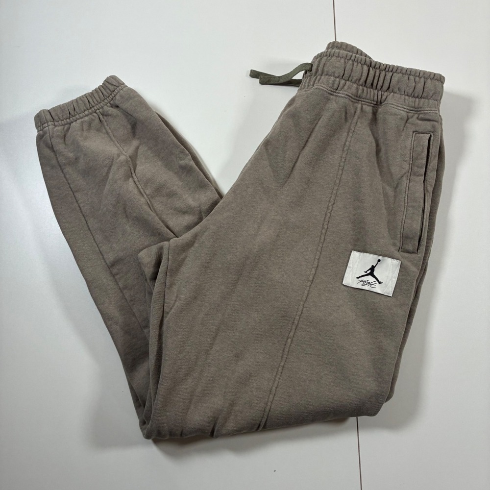 Jordan Air Flight Joggers Men Medium Gray Fleece Sweatpants